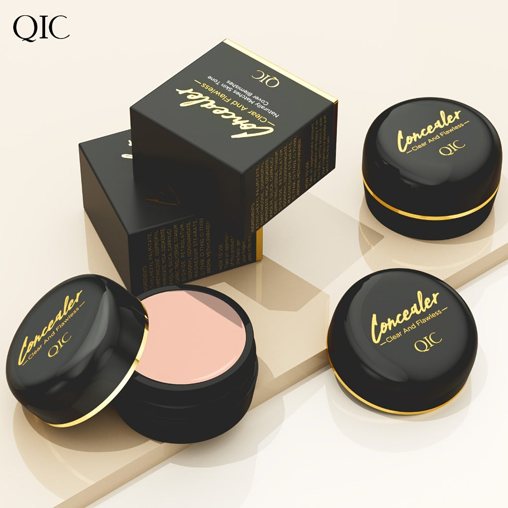 Full Coverage Concealer Cream 2pcs — Waterproof Matte Finish, Plant-Based Squalane Formula, Buildable Coverage for Dark Spots & Blemishes, All Skin Tones Light to Dark