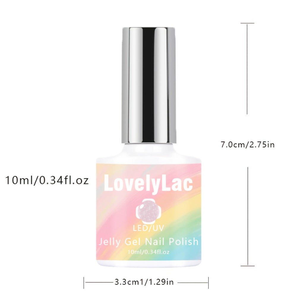 Pink Glitter Jelly Gel Nail Polish – Nail Arch Shaping & Color Gel | Sheer Pink Tone UV/LED Gel | Home & Salon Nail Art | Modern Light Gel for Creative Manicure Designs