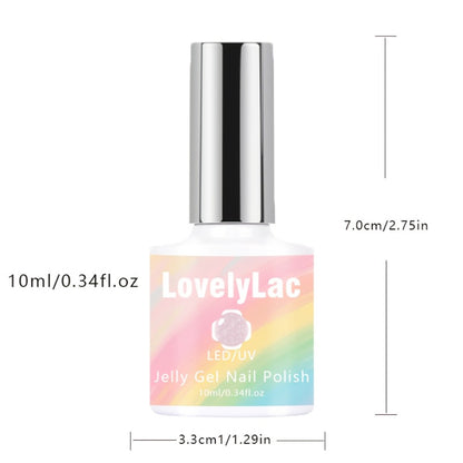 Pink Glitter Jelly Gel Nail Polish – Nail Arch Shaping & Color Gel | Sheer Pink Tone UV/LED Gel | Home & Salon Nail Art | Modern Light Gel for Creative Manicure Designs
