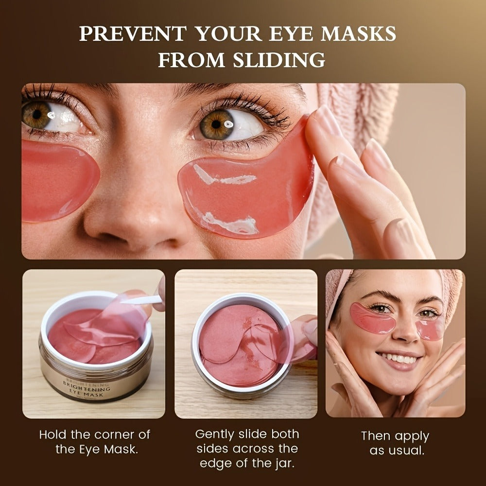 Under Eye Masks with Caffeine & Collagen 60 or 120 Pcs - Hydrating Eye Patches with Niacinamide Hyaluronic Acid for Dark Circles Puffiness All Skin Types Unisex