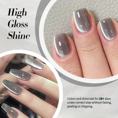 Cat Eye Gel Nail Polish Magnetic Smoky Ash 10ml Semi-Permanent Soak-Off LED Lamp Nail Varnish High Gloss Manicure Art BORN PRETTY