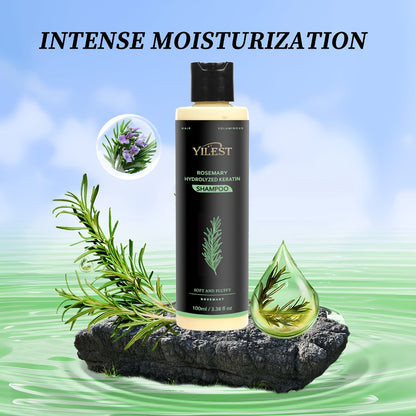 Rosemary Volumizing Shampoo — Enriched with Rosemary Extract, Amino Acids & Plant Squalane for Luxurious, Fuller & Healthier Hair | Moisturizing Formula for All Hair Types