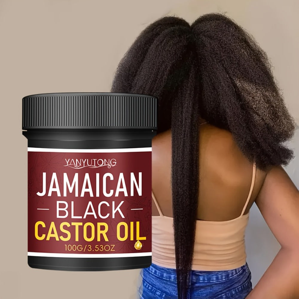 Jamaican Black Castor Oil 100g Pure Cold-Pressed - Hydrates Scalp Strengthens Hair & Promotes Eyelash Growth - High-Density Nourishing Hair Oil for Dry Damaged Hair