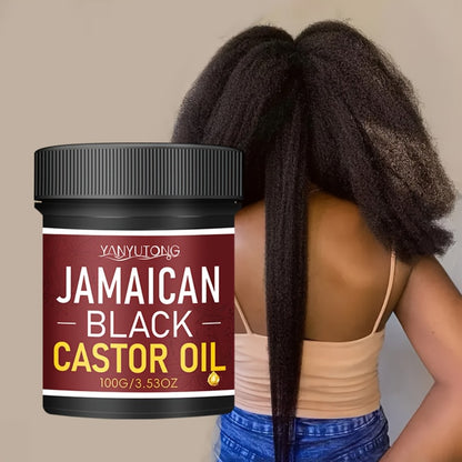 Jamaican Black Castor Oil 100g Pure Cold-Pressed - Hydrates Scalp Strengthens Hair & Promotes Eyelash Growth - High-Density Nourishing Hair Oil for Dry Damaged Hair