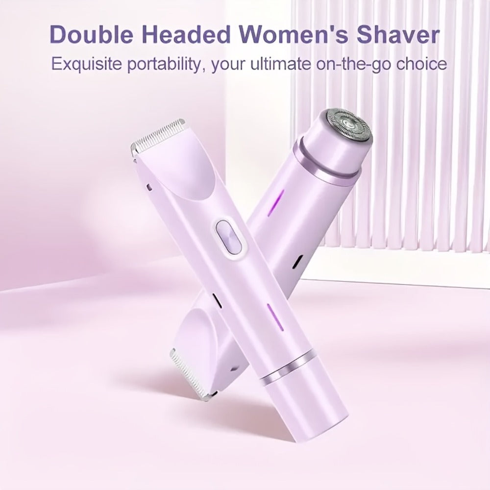 Women's Bikini Electric Razor, 2in 1 Dry/Wet Bikini Razor And Facial Razor, USB Rechargeable, for Bikini, Underarms, Legs, Arms, Face, Portable, Durable, Women's Gift Choice