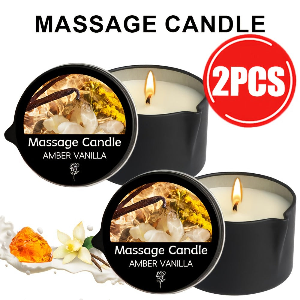 EVODUCK 6pcs/2pcs/1pc 2-In-1 Massage Oil Candle with Essential Oil Luxury Scented Candle with Soy Wax – Warm Moisturizing Body Lotion – Nail Salon, Spa, Pedicure, Beauty, Wedding, Christmas, Valentine'S Day Gift for Women (Total 12Oz/ – Each 2Oz)