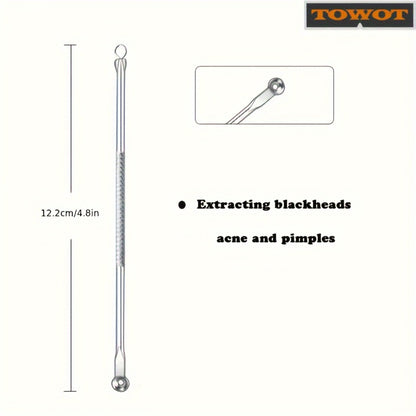 Blackhead Remover Tool Kit 11PCS Professional Stainless Steel - Pimple Popper Extractor Set for Face Nose Forehead - Acne Blemish Zit Removal Tools for All Skin Types with Cosmetic Mirror Option