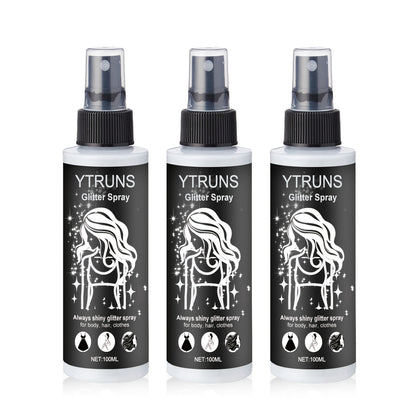 Glitter Spray for Hair & Body - Quick Dry Shimmer Spray for Face, Lips, Eyes & Skin - Festival Body Glitter Spray Set (2pc & 3pc Options)