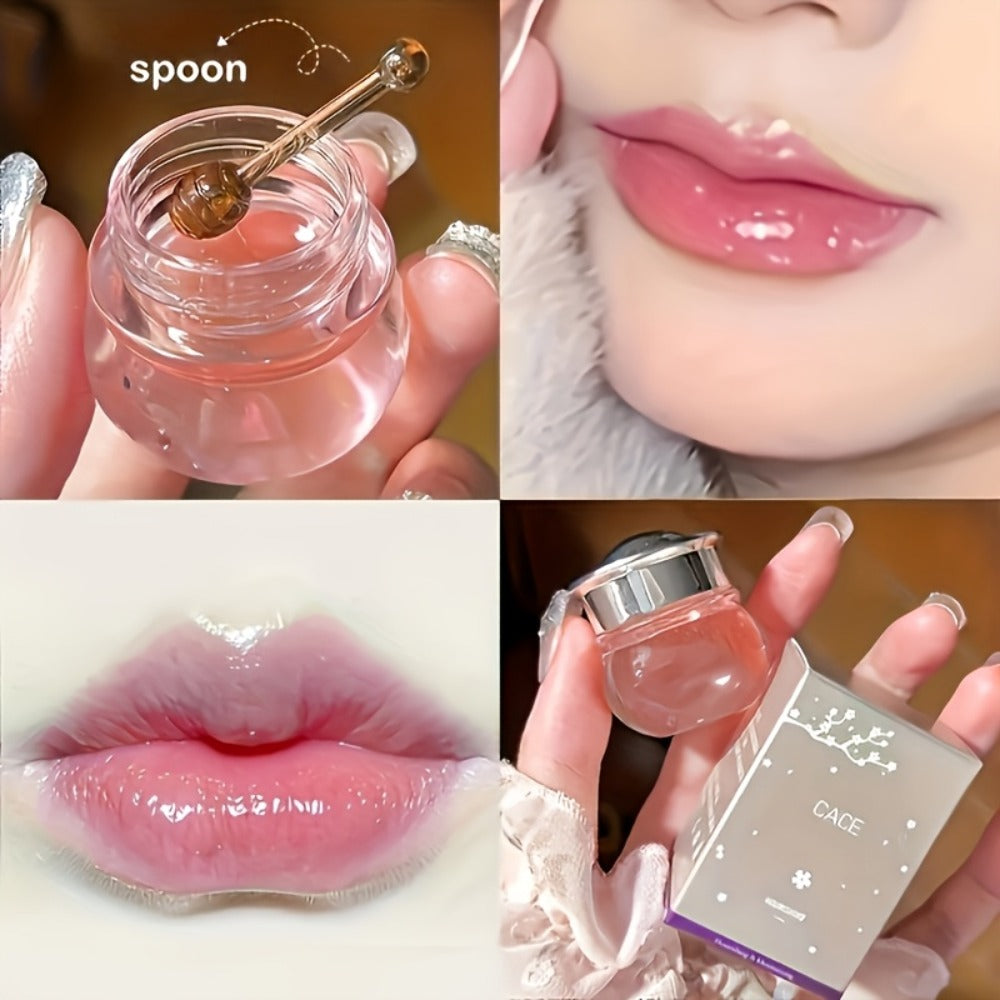 Lip Balm & Mask 3PCS Cherry Flavor - Hydrating Squalane Lip Oil, Nourishing Lip Primer & Glossy Moisturizing Lip Mask for Soft Lips, All Skin Types, Gift for Women & Men