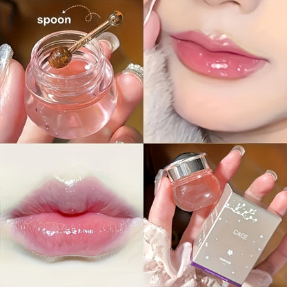Lip Balm & Mask 3PCS Cherry Flavor - Hydrating Squalane Lip Oil, Nourishing Lip Primer & Glossy Moisturizing Lip Mask for Soft Lips, All Skin Types, Gift for Women & Men
