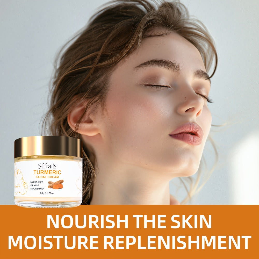 Sefralls Turmeric 3pcs/Set, Includes Turmeric Facial Cream, Turmeric Essential Soap, Turmeric Facial Essential Oil, Deeply Cleans Facial Pores, Moisturizes The Skin, Gently Balances Oil, Rich In Turmeric Extract, The Best Gift - Essential for Travel