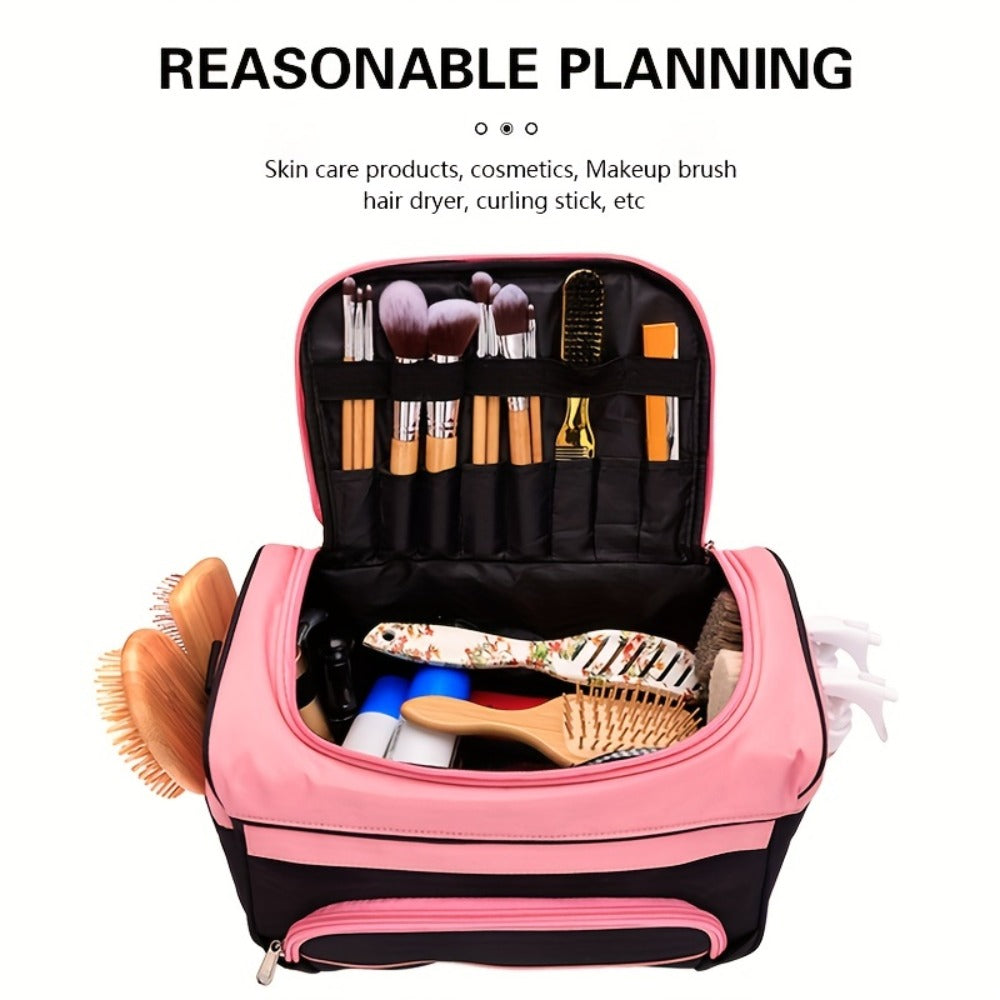 Cosmetics Beauty Hairdressing Styling Bag Multi-functional Hair Makeup Salon Hairdresser Toiletry Organizer Tool Case With Strap