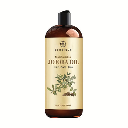 Jojoba Oil Cold Pressed 200ml (6.76oz) — Pure Natural Carrier Oil for Face, Skin & Hair Care, Moisturizing & Non-Greasy, Suitable for All Skin & Hair Types, Men & Women