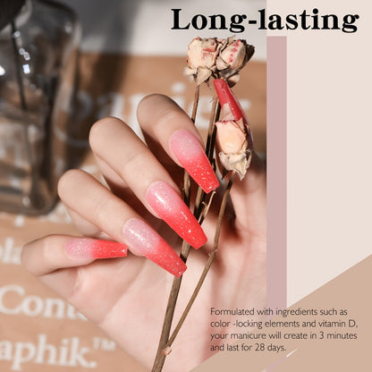 Mood Changing Dip Powder Nail Kit 6 Colors Color Changing Formula No Lamp Needed DIY Manicure Trendy Nail Gift for Women Nail Art Set