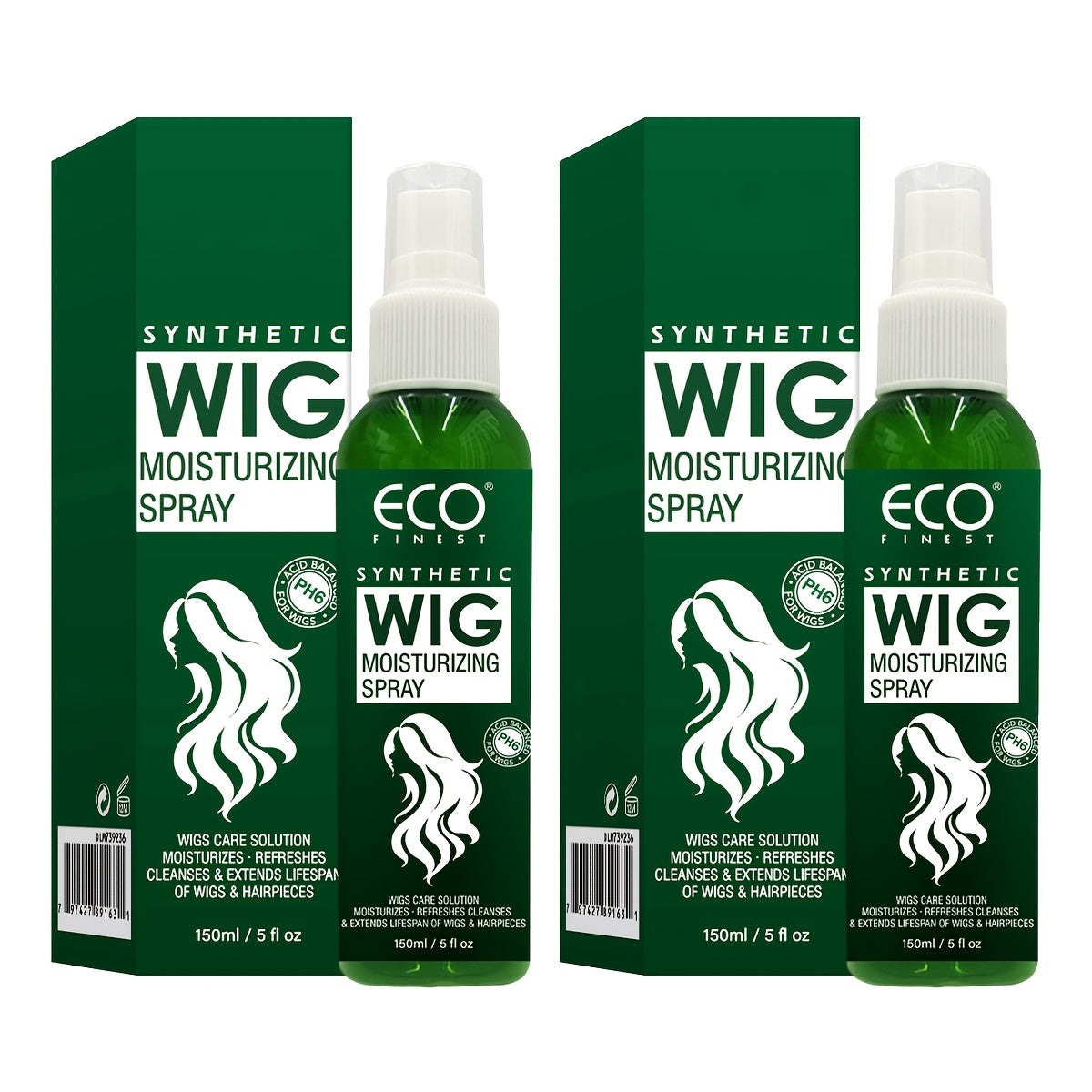 Synthetic Wig Spray Leave-In Conditioner - Revitalizes & Refreshes Wigs & Hairpieces, Cleanses Between Washes, Extends Lifespan, Soft Fresh Scent, Daily Wig Care Spray for Synthetic Hair