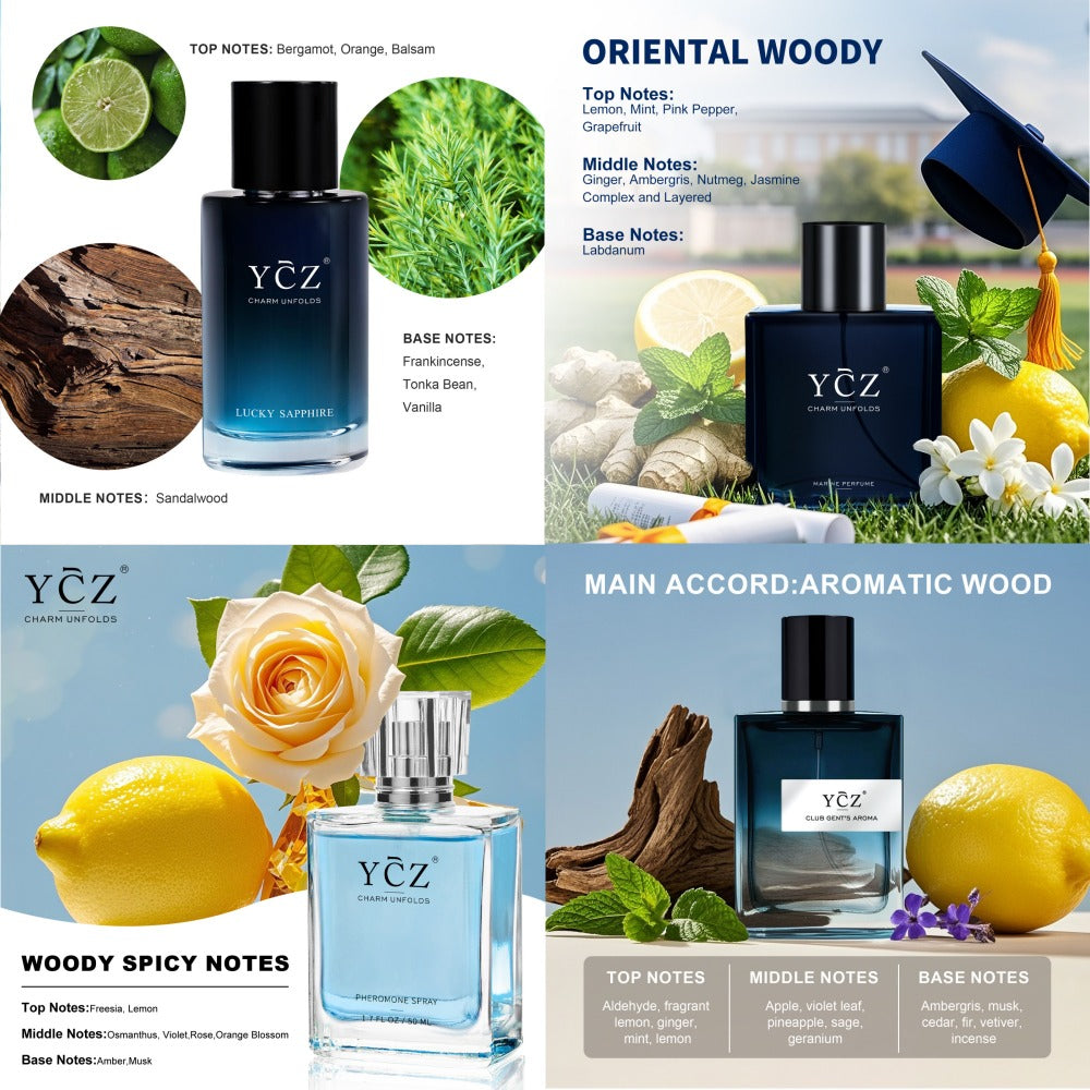 Men'S Perfume |Men'S Eau De Parfum |2pcs/3pcs/4pcs | Fresh Scent + Lavender Scent | Warm Woody End Rhyme | Dating Confession Essential Fragrance, Love Fragrance, Dating Fragrance, Male Fragrance, Lasting Fragrance, Men'S Grooming, Fashion
