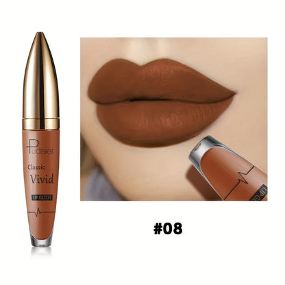 Matte Liquid Lipstick by Pudaier – Long-Lasting Nude Lip Color with Plant-Based Squalane, Hydrating & Smooth Formula, 8 Shades Available, Perfect for Daily Wear, Parties & Gifting