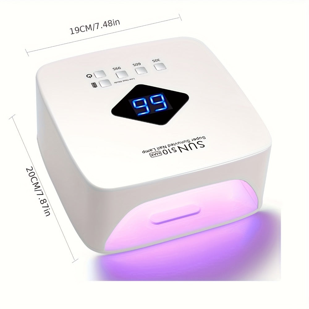 Rechargeable Professional Nail Dryer with 30 Beads, Featuring a Design And Three Timer Settings for Both for Home And Salon Applications
