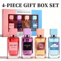 4pcs Women's Luxury Perfume Gift Set - EDP Long-Lasting Floral Scent Perfume Suitable for Dating, Parties & Special Occasions, 4 Different Scents (0.68oz Each), Holiday Gift for Her