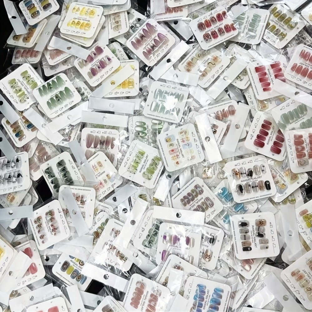 96pcs Of Press In Nails, Random Long Nails with Different Designs, Fake Nails for And - Daily Holiday Wear