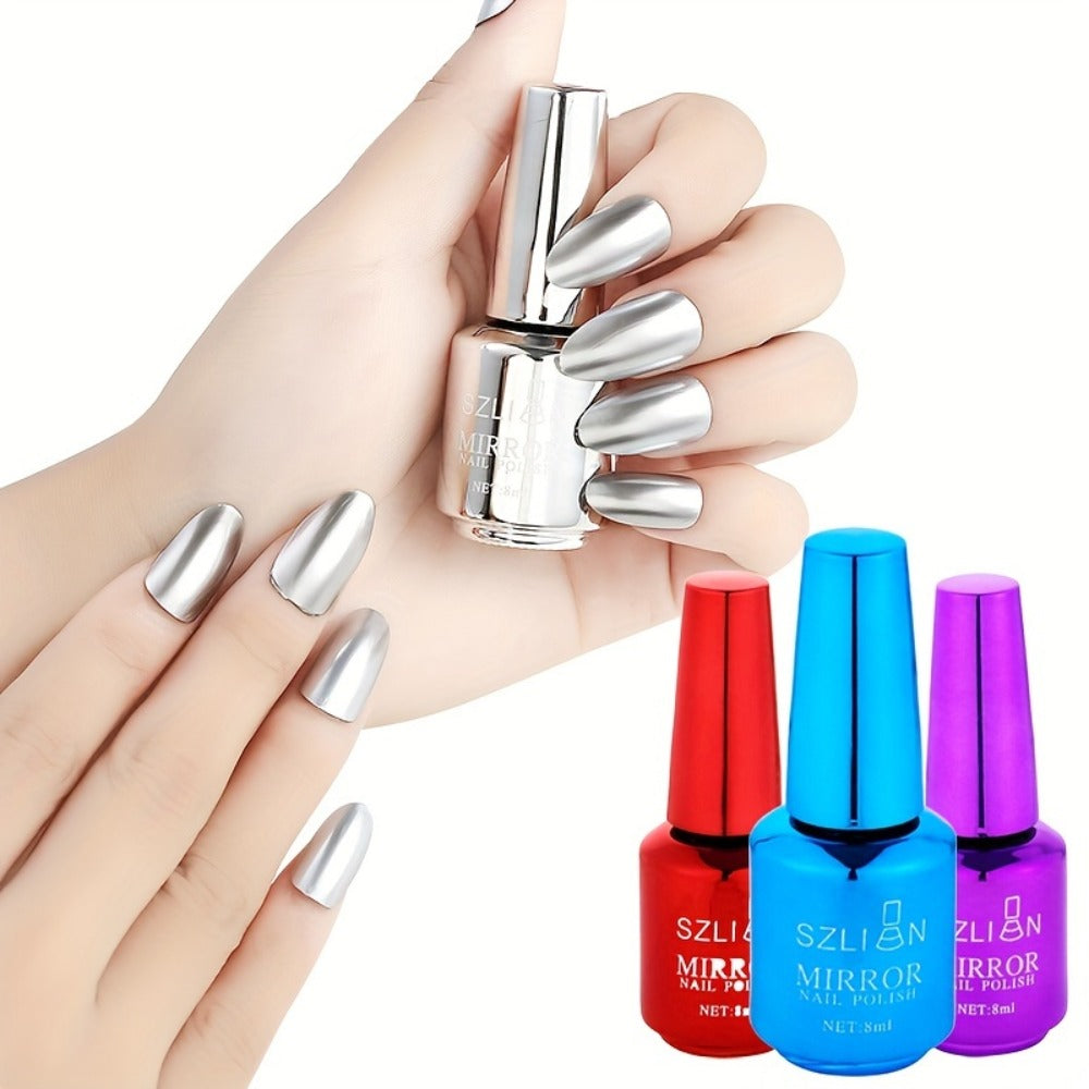 Metallic Gel Nail Set, 12 Colors Mirror Nail Polish, Metallic Gel Liner Nail Art, 3D Effect Gel Nail Polish-0.27Oz Build in Thin Brush Metal Painted Drawing Stripper Gel Polish Curing Requires for Nail Art Salon Manicure Gift for Women
