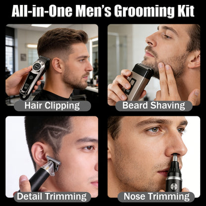 Men's Grooming Set - Electric Hair Clipper Nose Hair Trimmer & Shaver Kit, USB Rechargeable Lithium Battery Cordless, 2 3 4 Piece Options, Gift for Men