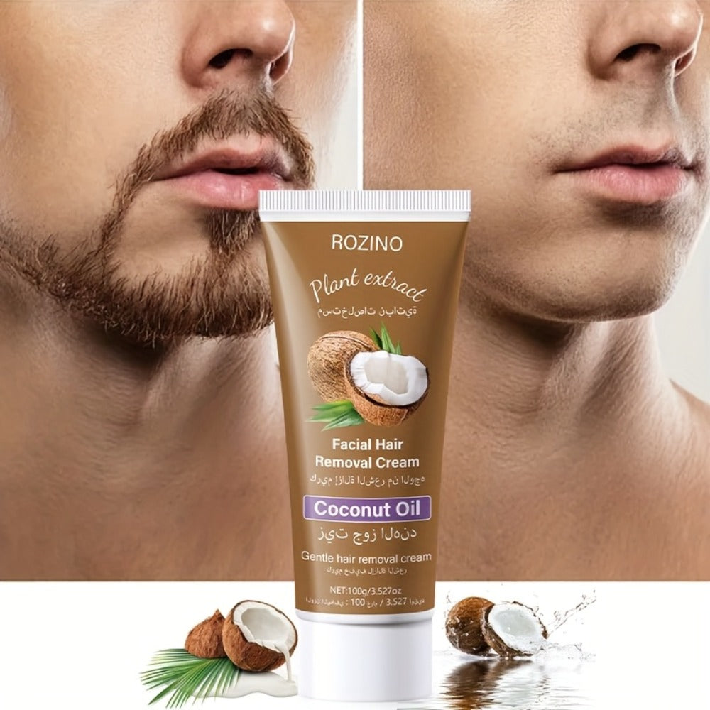 Use Once For, 3-Month Effectiveness, 100g Coconut Hair Removal Cream, Instant Hair Removal, Non Irritating To The Light Beige, Smooth And Residue Free Semi Permanent, Used For Hair Removal On The Face, Lips, Armpits, Legs Arms And Private Areas