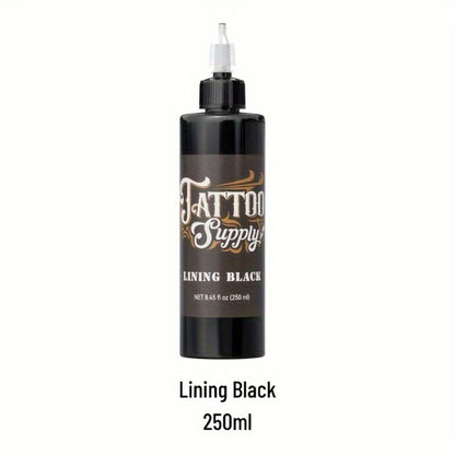 Super Black Tattoo Ink Darkest Outlining Shading Blending Professional Body Art Ink Vibrant Long Lasting Tattoo Supply Neebol 100ml 250ml