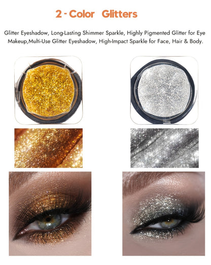 Makeup Kit for Women 58 Colors All-in-One Professional Set with Mirror - Eyeshadow Compact Powder Blusher Lipstick Eyeliner Mascara Eyebrow Pencil Glitter Gel Complete Makeup Gift Set for Girls
