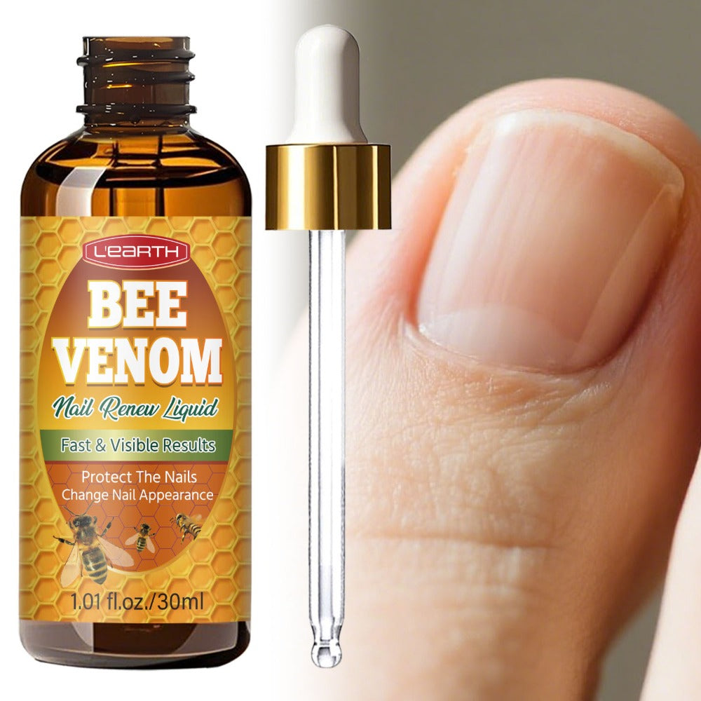 Bee Venom Toenail Care Solution: Extra Strength Formula for Toenail Issues - Nail Care Solution for Toes - Extra Strength Nail Care Solution - Visible Results in 7 Days - 1. 01fl. Oz