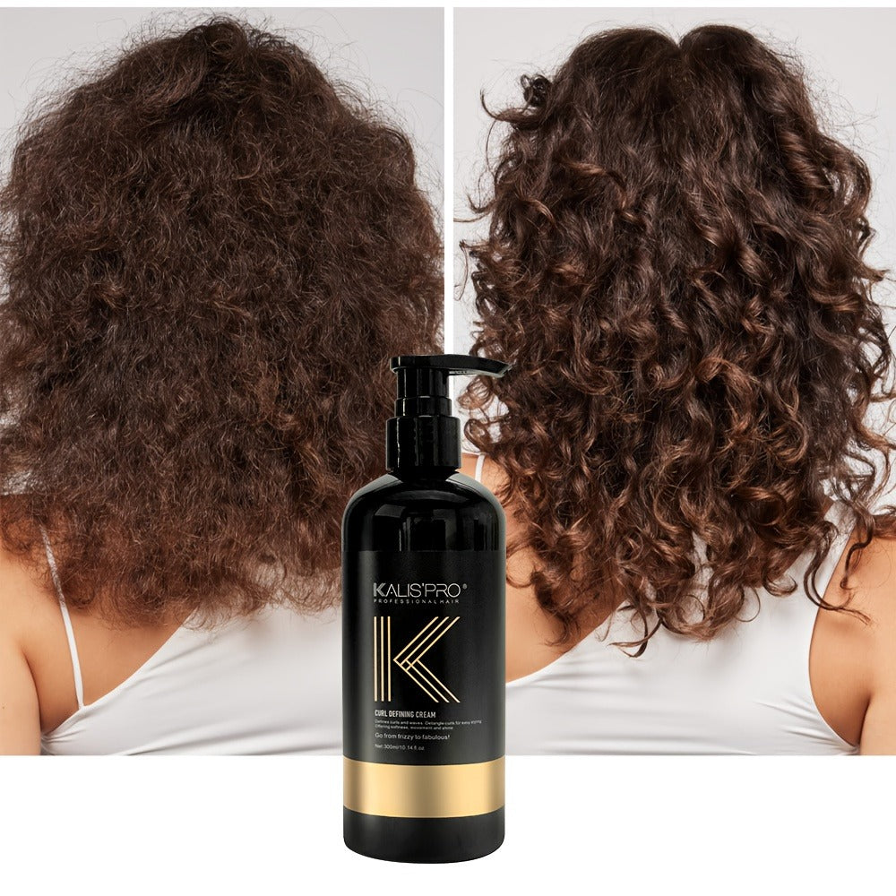 Curl Styling Cream 300ml Enhances Curls Frizz Control Moisturizing Long-Lasting Antistatic Non-Irritating Scalp-Safe Curly Hair Serum for Men and Women Natural Curl Definer Hair Styling Product