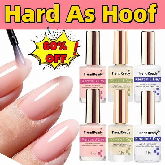 [Christmas Gift] 6/2pcs 15ml Nail Hardener | Pink/White/Yellow Color, Extra Strong for Weak Nails, Long Lasting & Fast Drying, Manicure Essentials, Nail Care, Smoothes Nails, Ideal for Christmas Gift, Black Friday