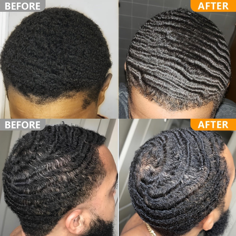 360 Wave Pomade Strong Hold Hair Styling with Jojoba Oil — Frizz Control Moisturizing Formula for Dreads Locks Twists Coily Curly Wavy Hair Men Grooming Daily Hair Care Set