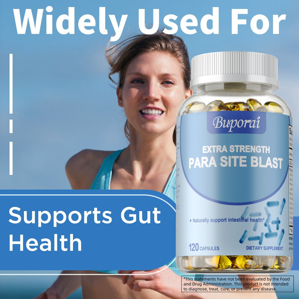 Para Site Blast - with Cranberry, Garlic, Black Walnut Hull, Wormwood, Supports Digestive, Liver & Gut, Gut Health Intestine Supplement, Premium Formula - 120pcs