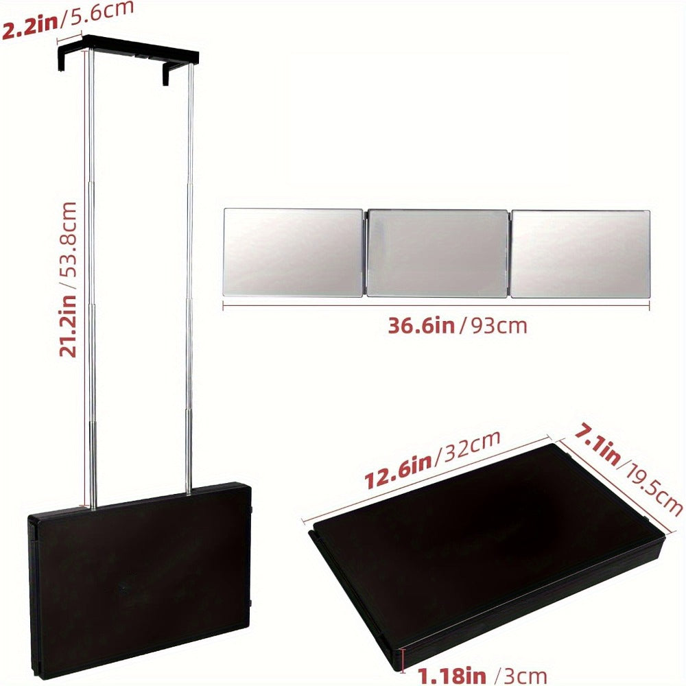 3 Way Mirror for Self Hair Cutting, 360 Haircuts Men for Barber Use Tools, to See Back Of Head