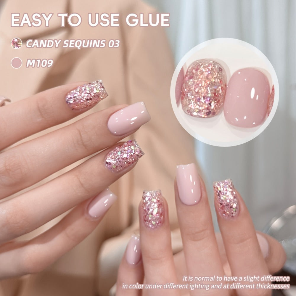 2025 Glitter Nail Trend: Holographic Nail Art with Sequin Colors, 0.51oz Magnetic Nail Gel Set for Salons, Women'S Fashion Nail Art Tools