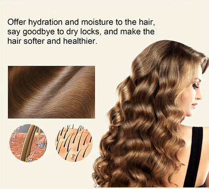 Curl Defining Cream & Detangling Brush Set — Anti-Frizz Curl Enhancer, Long-Lasting Bouncy Curls, Non-Sticky Lightweight Hold, Salon Quality for Curly & Wavy Hair, 10.14 oz