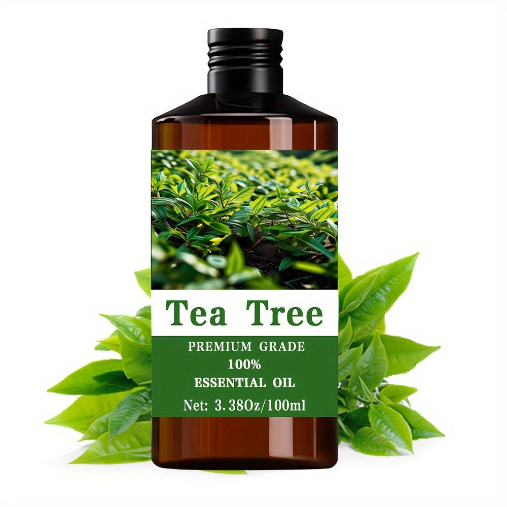 Tea Tree Essential Oil 100ml (3.38oz) — 100% Pure Aromatherapy Oil for Skin, Hair, Nail Care, Massage & Meditation — Gift for Men and Women