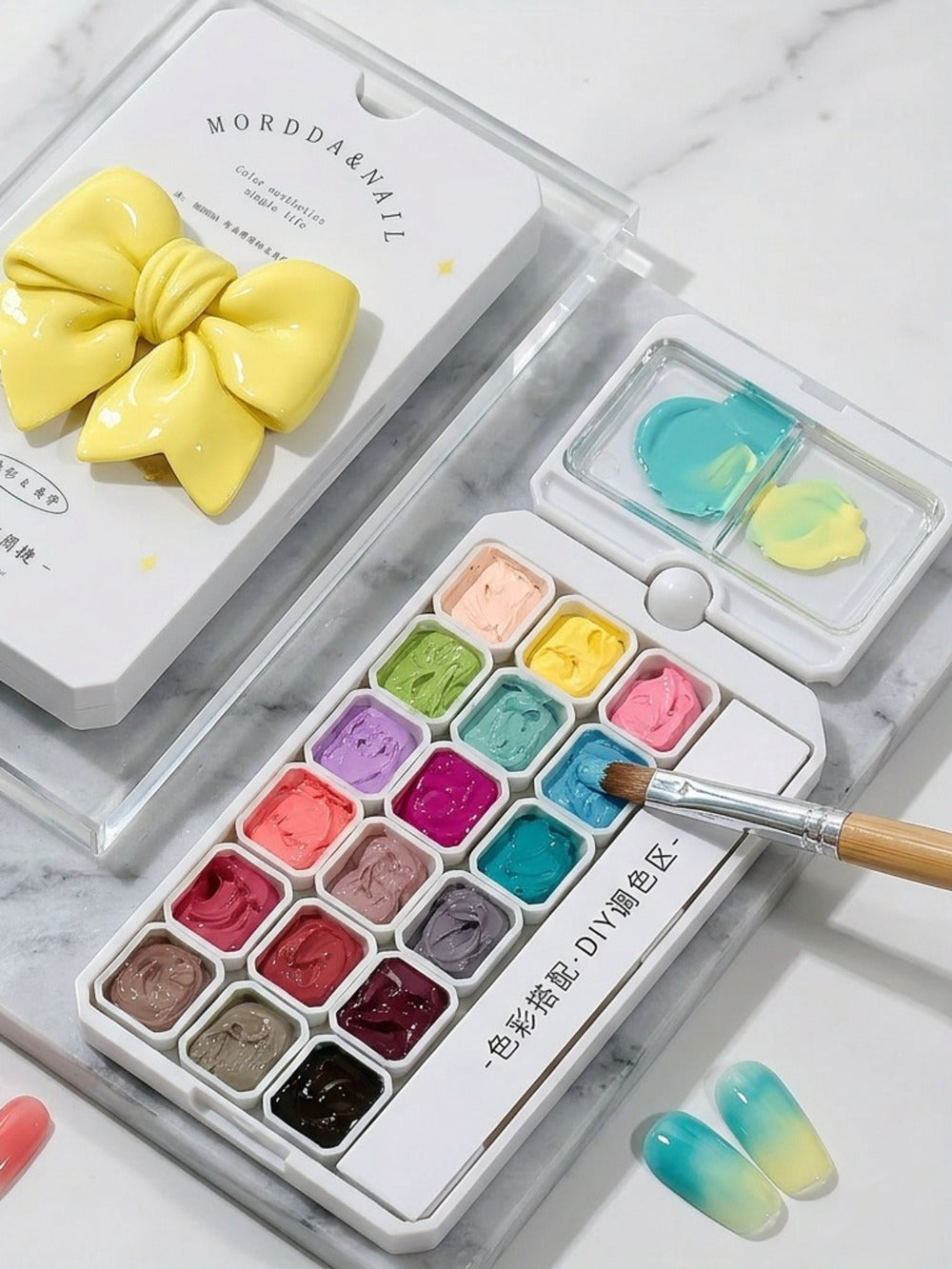 MORDDA Autumn/Winter New Popular Patting Gel Nail Art Set 18pcs, High Saturation Color Patting Gel PolishFor Fashion Salon Nail Design, Women's Nail Art Tools, Preferred Choice for Nail Enthusiasts