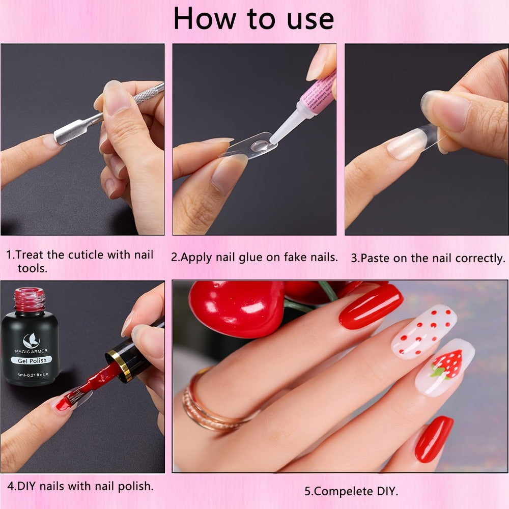 56pcs Professional Nail Glue Suitable for Acrylic Nails, Instant Strong Adhesive Liquid Bonding Gel for Press-on Nail Stickers, Long-Lasting Suitable for Nail, DIY Manicure & Pedicure, Plastic with Liquid Formula