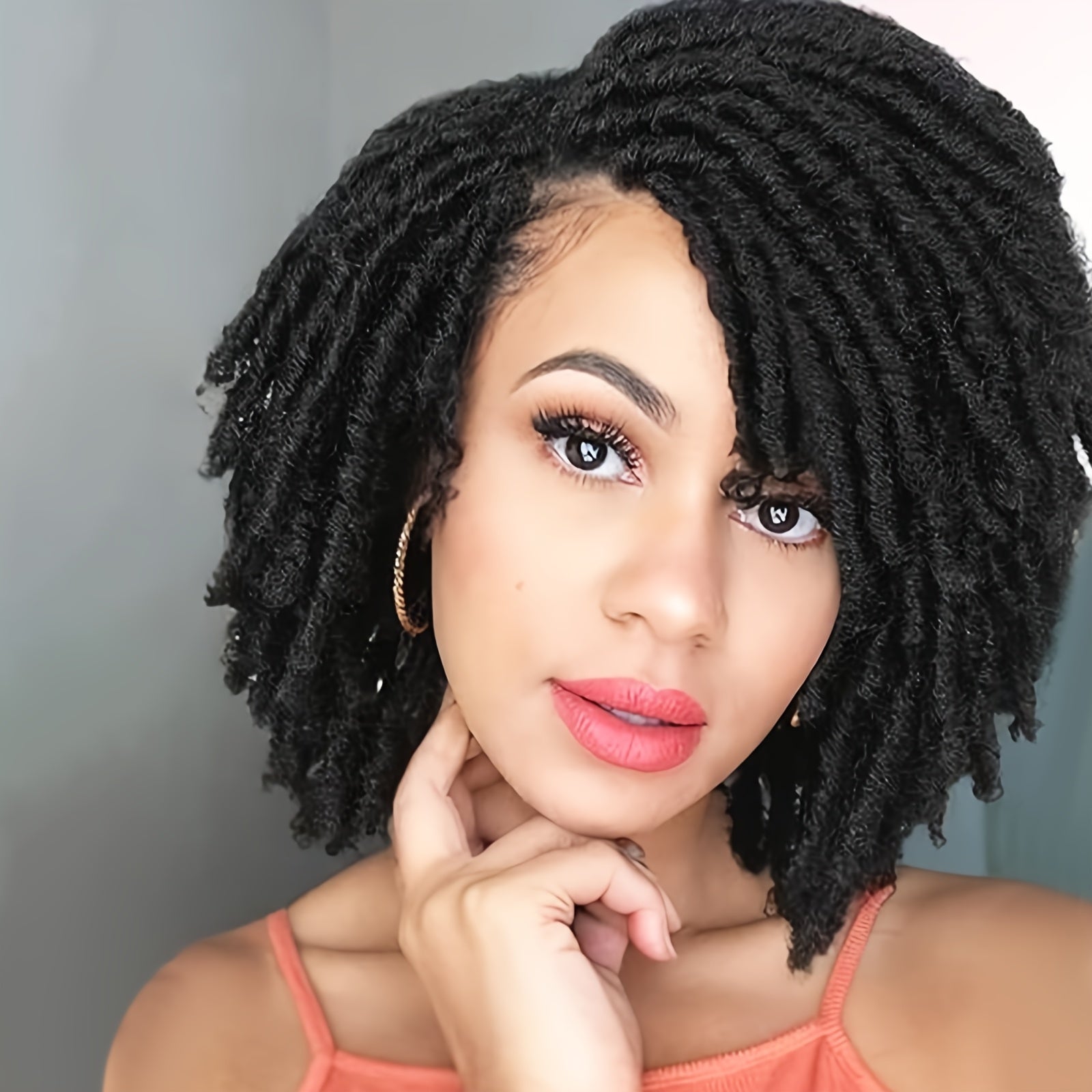 Dreadlock Braided Wigs with Headband Synthetic Goddess Faux Locs Hair Wig with Curly Ends Freetress Twist Crochet Hair Wigs for And Men Wigs Heat Resistant Fiber for Daily Party Use(1B, Dreadlock Wig)