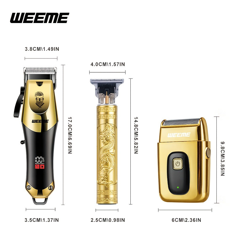 Hair Clippers, Electric Razor Hair Clipper Beard Trimmer USB-C Charging Hair Trimmer with 4 Limit Combs Hair/Beard Trimmer Kit for Hair Shaving Cutting Body Hair, Is The Best Choice for Men