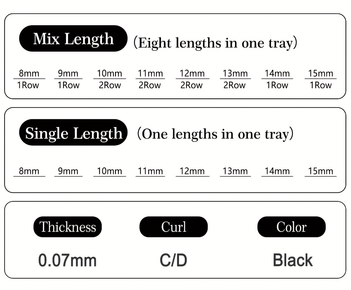 CoMango 120Fans Premade Wispy Fan Lashes - 5D/7D/9D Volume, Individual Sandwich Faux Mink Spike Stem, Fluffy Pointy Base, Natural Look, Options for Beginners, Beginner Eyelash Extensions, Fluffy Lash Extensions, Curlable Lashes Durable Adhesive