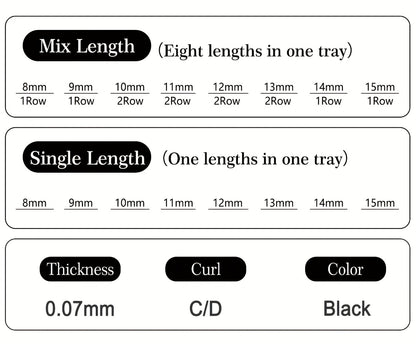 Premade Wispy Fan Lashes 120 Fans 5D 7D 9D Volume Faux Mink Eyelash Extensions Curl C D Mixed 8-15mm Fluffy Pointy Base DIY Beginner Individual Lashes Natural Look