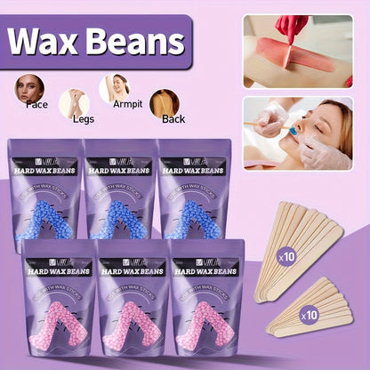 Wax Warmer Kit with 43 Accessories — Pink Wax Beads Hair Removal Set for Women & Men, Wax Pot for Face, Eyebrow, Body, Brazilian & Bikini | Home Salon Waxing Machine