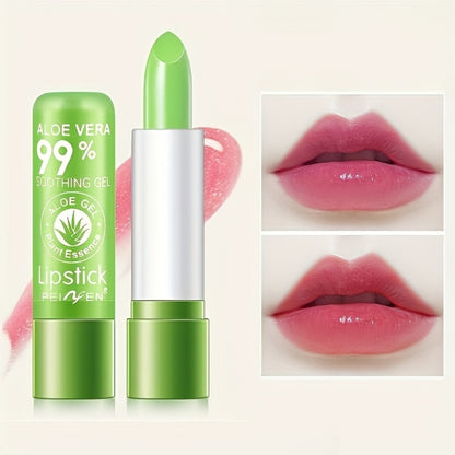 Color Changing Lipstick Aloe & Squalane - Green to Pink Magic Tint, Moisturizing Long-Lasting Lip Balm Set, Perfect Gift for Mother's Day & Valentine's Day