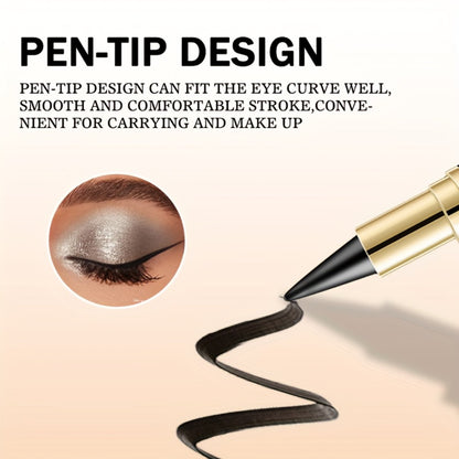 Eyeliner Gel Stick 2/4PCS 24-Hour Long-Lasting Waterproof Matte Fast-Drying Non-Smudge Eye & Lip Liner with Brush for Everyday Party Makeup