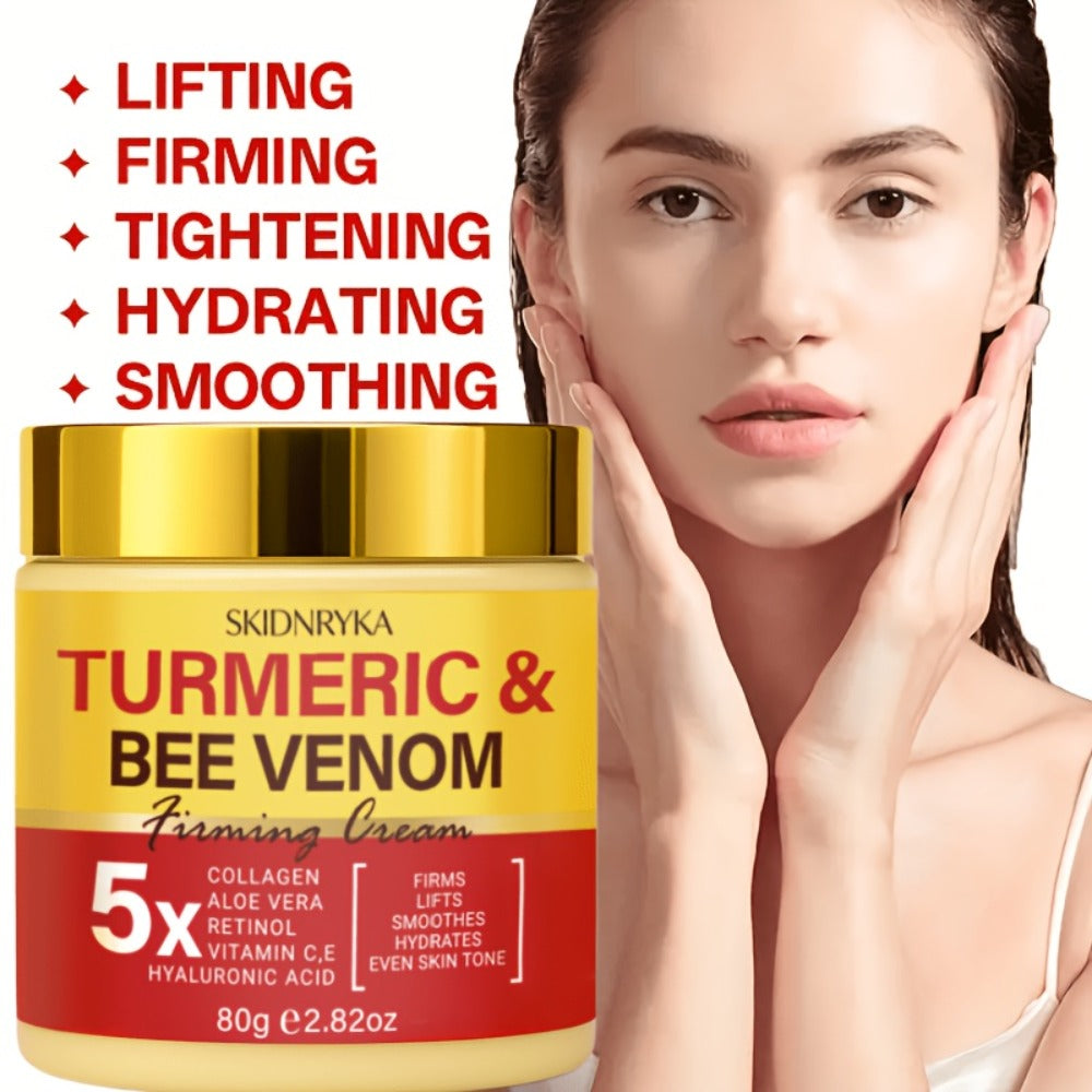 Bee Venom Firming Cream Retinol Turmeric Collagen Deep Moisturizing Anti-Aging Skin Tightening Gentle Formula All Skin Types 1pc / 2pcs
