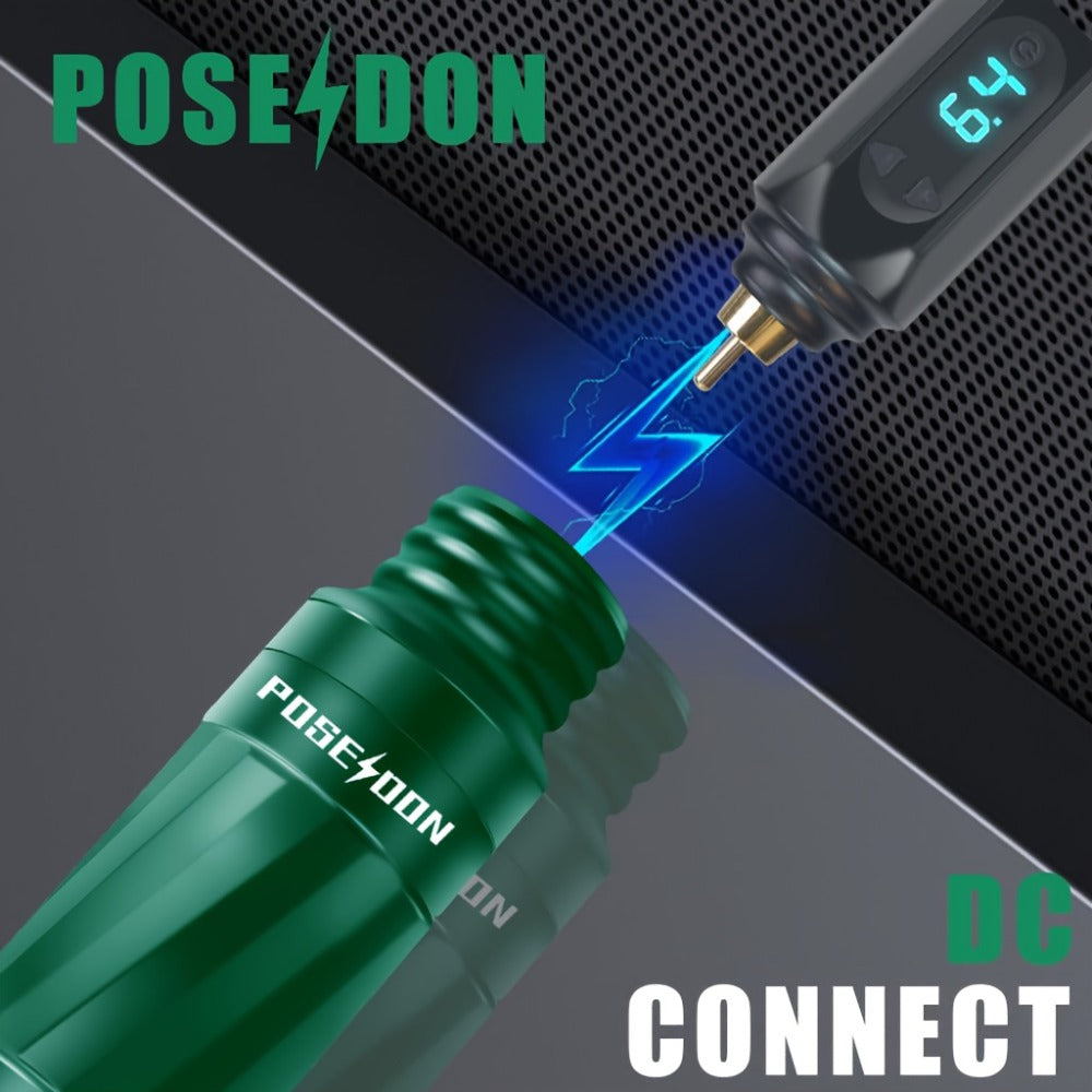 POSEIDON Tattoo Pen Kit-Tattoo Pen with 20pcs Tattoo Cartridge Needles, Tattoo Machine Kit with Wireless Tattoo Power Supply And Professional Tattoo Supplies, Tattoo Gun Kit for Beginners