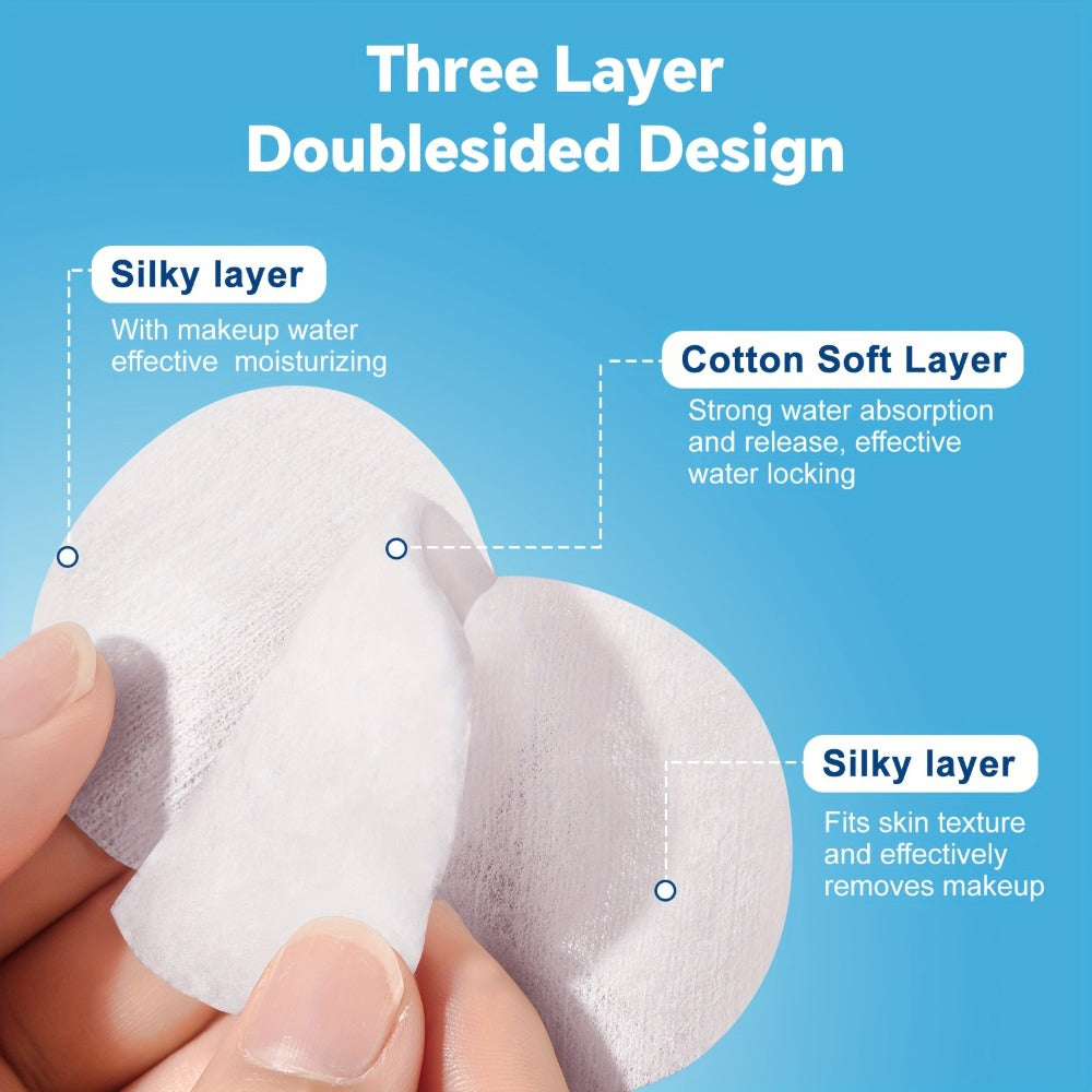 [Makeup Remover Pads] Cottonessence 600count Exquisite Makeup Rounds,Soft,Hypoallergenic and absorbent, 360-degree circular locking edge,Lint-Free Edge Sealing,Unscented,,Makeup Remover Pads, disposable pads for beauty and the delicate girls